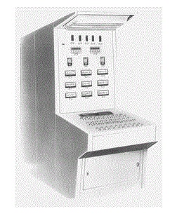 KGT back door open with controlling panel instrument cabinet